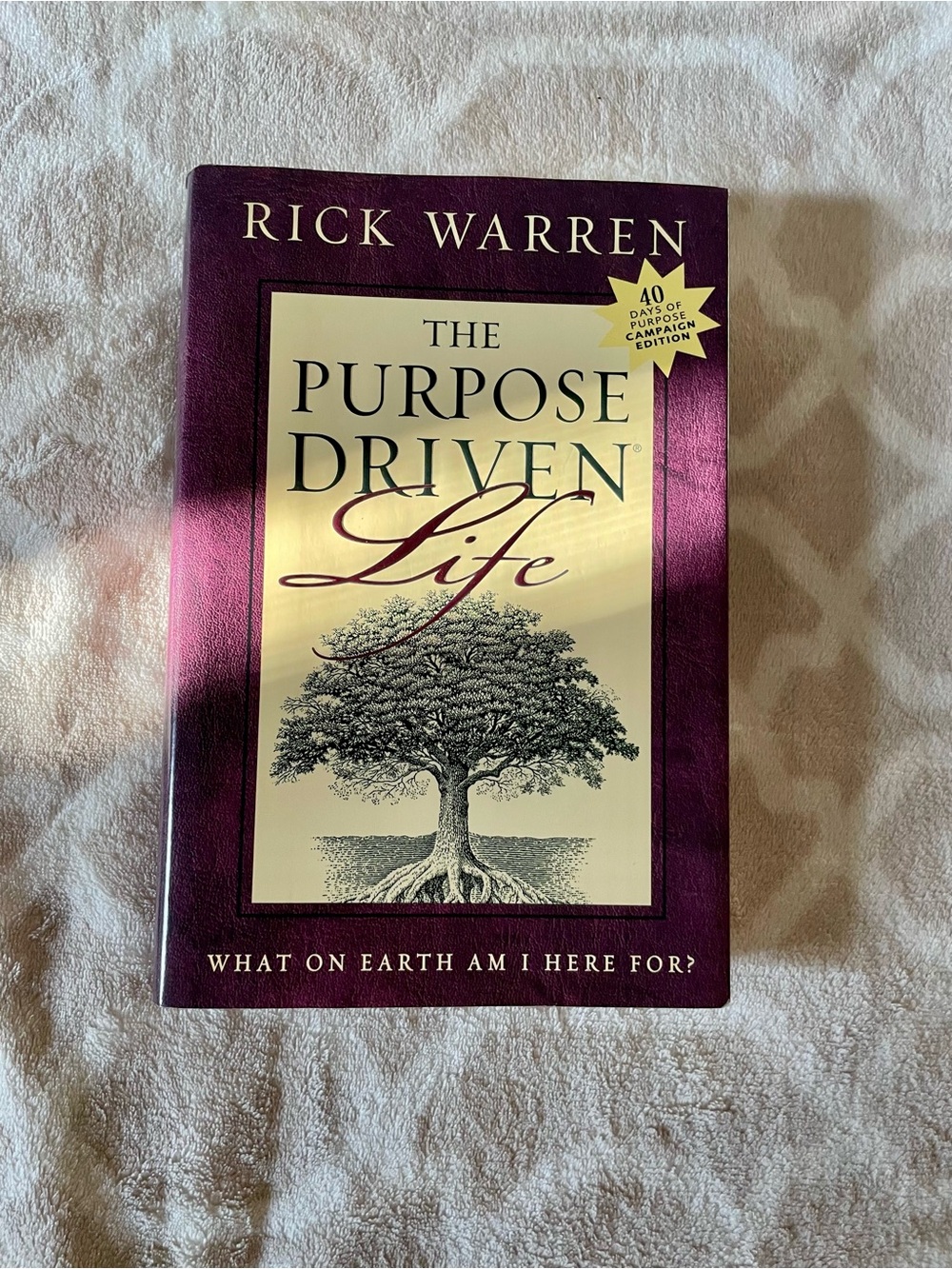 Rick Warren "The Purpose Driven Life" Paperback - Plum Cover